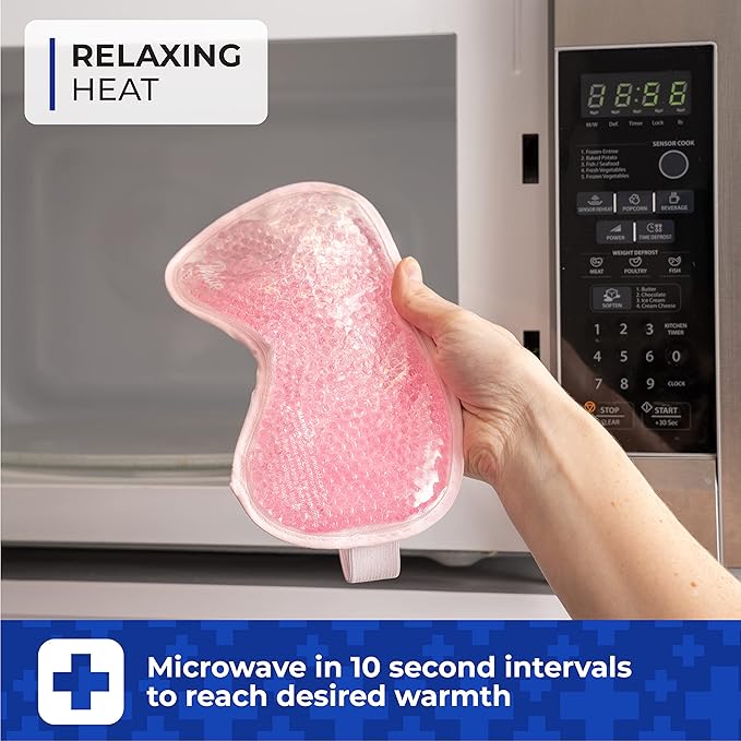 Thrive Gel Bead Eye Mask - Heat & Cold Therapy for Migraine Relief, Cold Compress for Facial Puffiness & Dark Circles, Reusable Sleep Mask for Eye Care, Azure