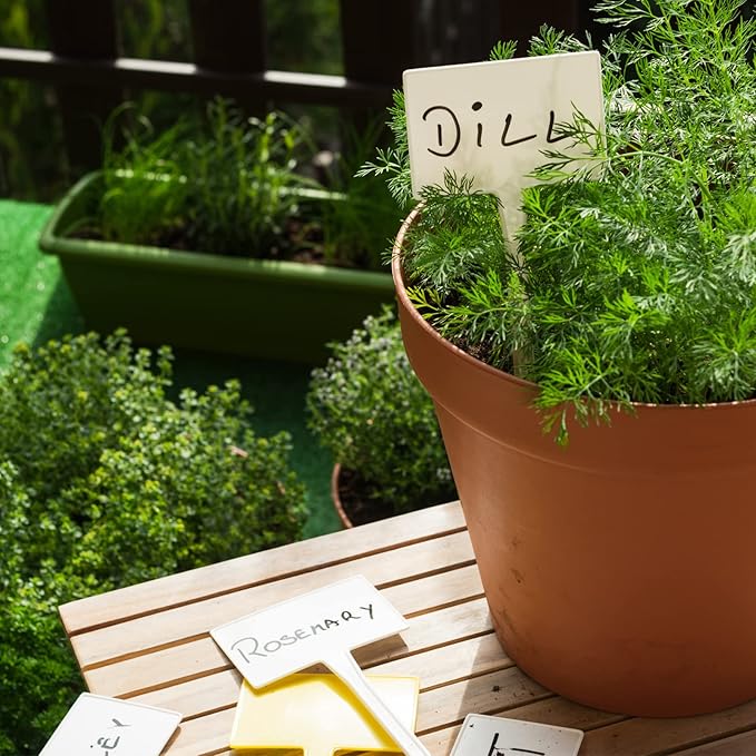 Garden Markers Waterproof, Outdoor Large Plant Id Tags Tall Plant Labels, Plastic Garden Signs Identification Stakes, for Vegetables Herb Seed Pot Flower, 50pcs 11'' Long