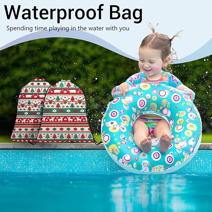 Holiday Deer Gymnastics Grip Bag Pine Tree Decor Adjustable Storage Pouch Bag for Holding