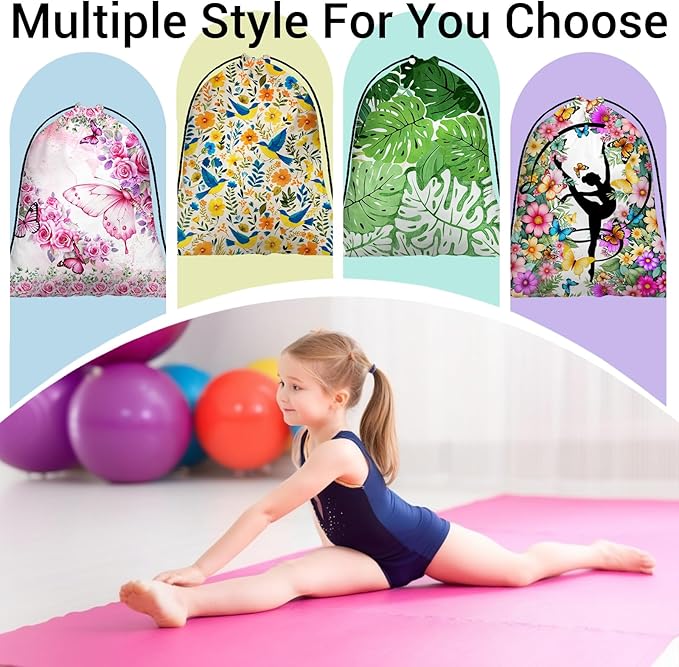 Wildflower Birds Gymnastics Grip Bag Small Adjustable Athlete String Bag for Gym Sports Grip