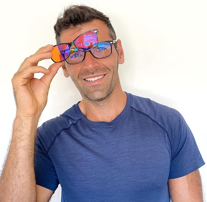 CLASSIC DAY & NIGHT MAGNETIC SNAP-ON SET - Premium Blue Light Blocking Glasses, Clear Lens, Block Blue Light from Gaming PC, Smartphone w/FREE $497 Training Course (Black, Regular)