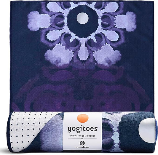 Manduka Yogitoes Hot Yoga Mat Towel - 71" | Moisture Activated Grip | Patented Silicone Nubs | Highly Absorbent, Durable & Easy Care | Made from Recycled Materials | 71 x 24 Inches