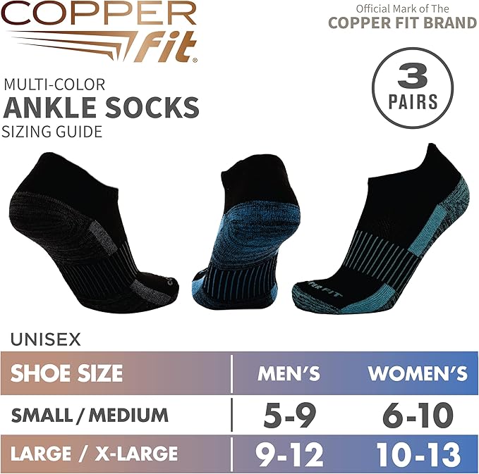 Copper Fit Ankle Length Sport Socks
