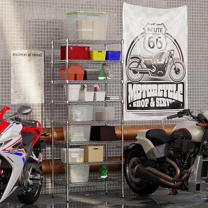 18" Deep x 30" Wide x 74" Height Wire Shelving Kit | 8-Tier | NSF Commercial Storage Rack Unit