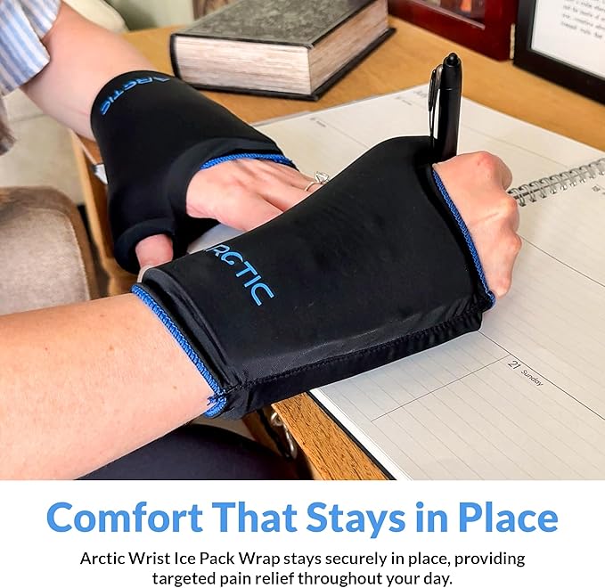 Two Pack | Wearable Thumb & Wrist Ice Pack – Reusable Hot Cold Compression for Hand, Finger, Carpal Tunnel, Arthritis, and Tendonitis Relief (S/M)