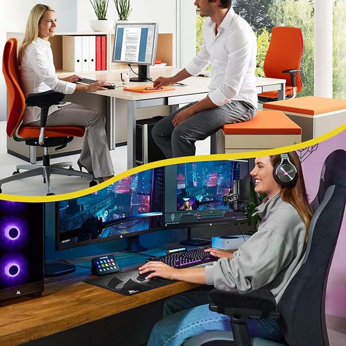 Ergonomic Office Chair Arm Pads, Memory Foam Armrest Pads for Office Chair Gaming Chair Arm Rest Covers for Desk Chair, Armrest Cushions for Elbow Pressure Relief (Set of 2)