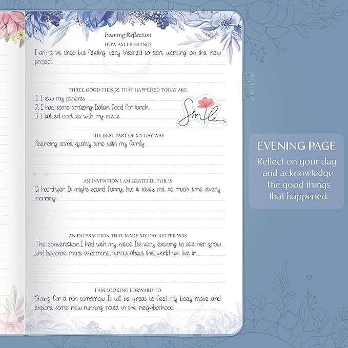 Legend Gratitude Journal – Guided Daily Journal to Foster Positivity & Happiness – Grateful Notebook to Write In – Inspirational Affirmation & Thankful Notebook – Hardcover (Periwinkle)