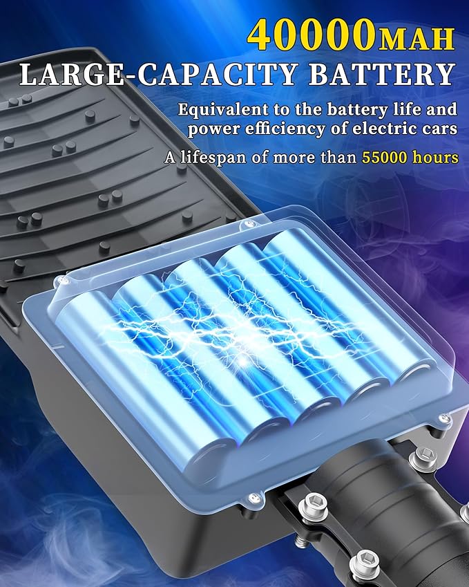 Gefolly SL-8800W Solar Street Lights Outdoor, 550000LM Commercial Parking Lot Light Dusk to Dawn IP67 Waterproof 6500K Security Flood Lights Lamp for Yard, Road, Basketball Courts