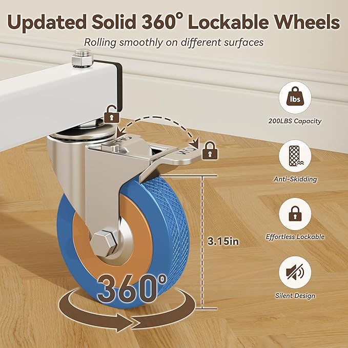 Heavy Duty Clothes Rack for Hanging Clothing: Rolling Coat Racks Poartable Garment with Wheels Freestanding Sturdy Metal Adjustable Extendable with Shelves Bedroom Laundry Living Room