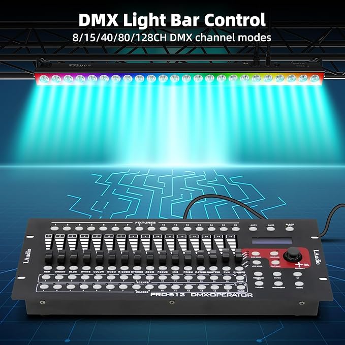 LED Stage Wash Light Bar - 150W DJ Light Bar with RGBW High-Lighted & RGB Aura Effect - Uplights for Events with DMX Control,Sound Activated,Auto Play, Master Slave for Event Party Church Wedding