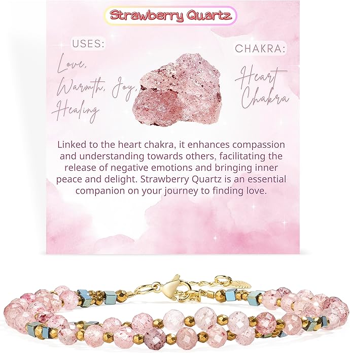 Crystal Beaded Bracelets, Chakra 4mm Natural Stone Beads Bracelets, Gemstone Spiritual Jewelry Gifts for Women