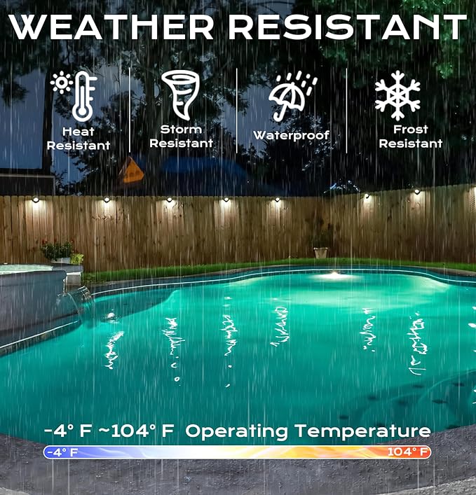 CLOUDY BAY [12 Pack] 3CCT Low Voltage LED Deck Lights Outdoor,2700K/3500K/5000K Selectable,Landscape Step Stair Railing Fence Light Wired,3W,12V-24V AC/DC Deck Lighting Fixtures,White