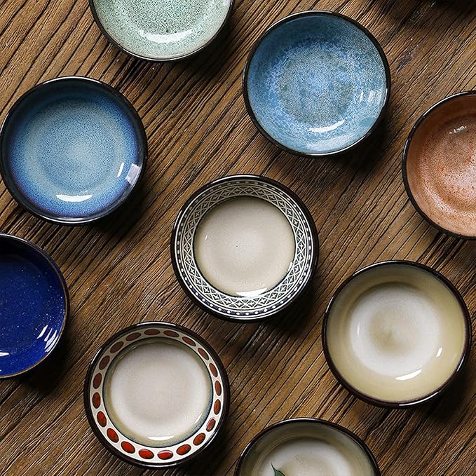 Ceramic Incense Burner Holder for Sticks, Handmade Small Incense Cone Holder for Coil, Sage Cones, Ash Catcher, Smudge Bowl for Yoga Meditation Room Décor