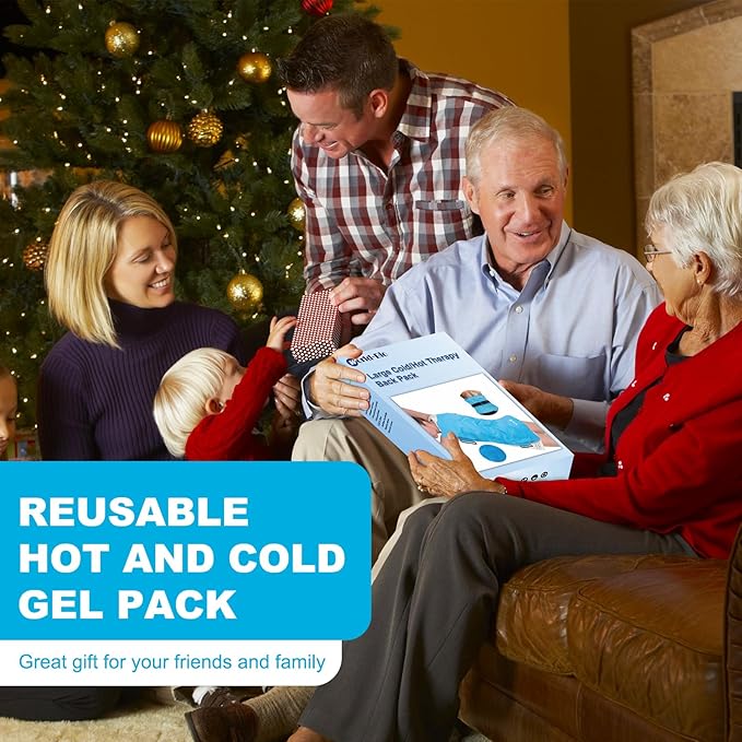 Full Back Ice Pack for Injuries Reusable Large Gel Ice Wrap for Back Pain Relief, Flexible Cold Therapy Compress for Swelling, Bruises, Sprains, Surgery, XXL, 21"x13"