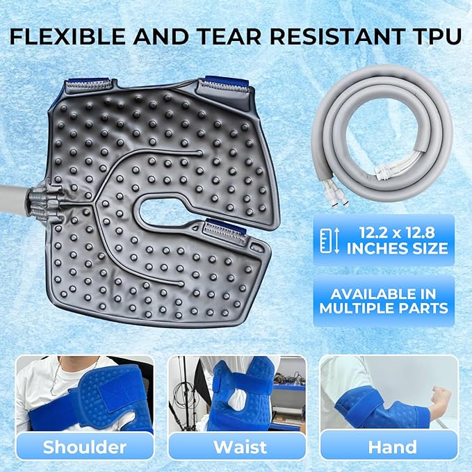 EONIX Cold Therapy Machine with Programmable Timer, Portable Ice Machine for Knee After Surgery, Cryotherapy with Compression Pad for Knee, Ankle, Foot&Elbow