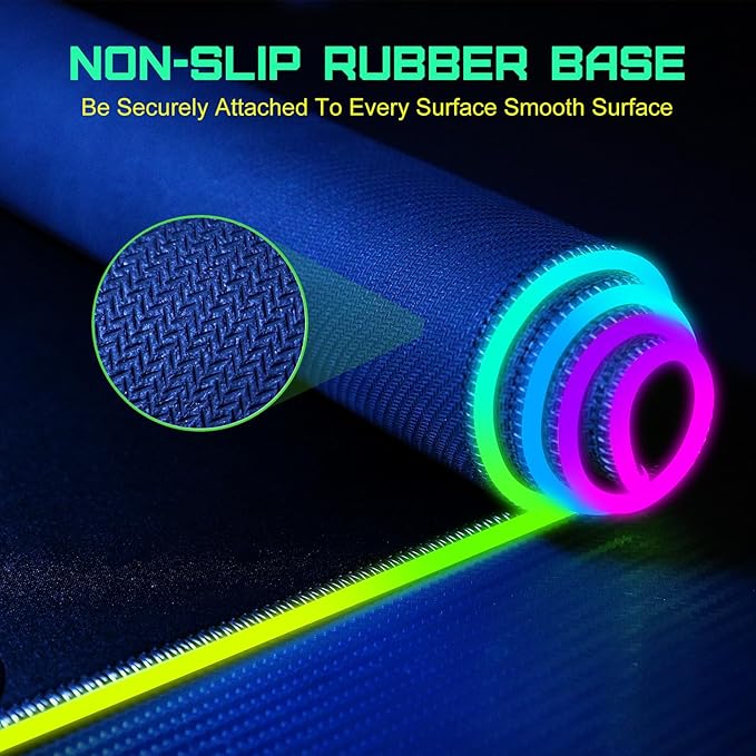 GIM Wireless Charging RGB Gaming Mouse Pad 15W, LED Mouse Mat 900x400x4MM, 10 Light Modes Extra Large Mousepad Non-Slip Rubber Base Computer Keyboard Mat for Gaming, MacBook, PC, Laptop, Desk