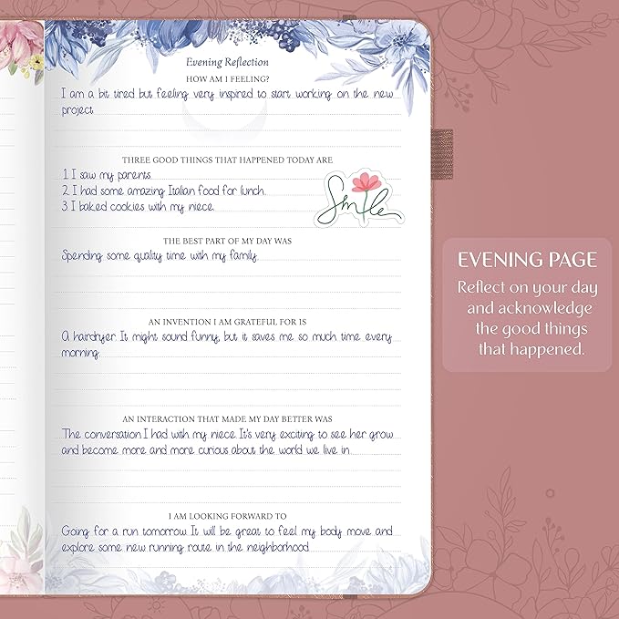 Legend Gratitude Journal – Guided Daily Journal to Foster Positivity & Happiness – Grateful Notebook to Write in – Inspirational Affirmation & Thankful Notebook – Hardcover (Rose Gold)