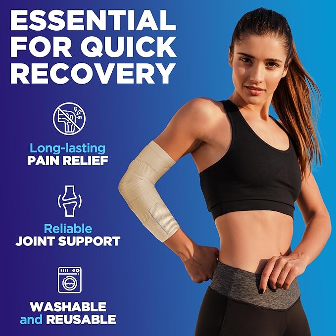 Premium Elastic Bandage Wrap - 4” (10pk) - Strong Compression - Self-Closing Reusable Bandages for Legs and Arms - Wrist, Elbow, Foot, Knee Wrap