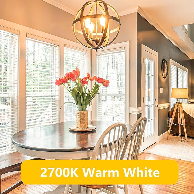 DAYBETTER Vintage LED Edison Bulbs, E26 Led Bulb 60W Equivalent, Dimmable Led Light Bulbs, High Brightness 6W 800 LM Warm White 2700K, ST58 Antique LED Filament Bulbs, Clear Glass, 6 Pack