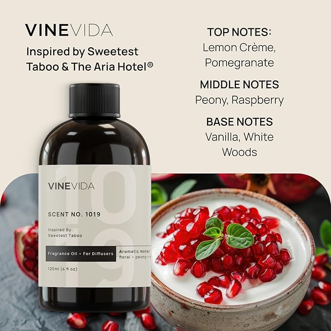 VINEVIDA (128oz) Hotel Fragrance Collection Diffuser Oil - Inspired by The Aria Hotel - Cold Air Essential Oil for Home - Scent No.1019
