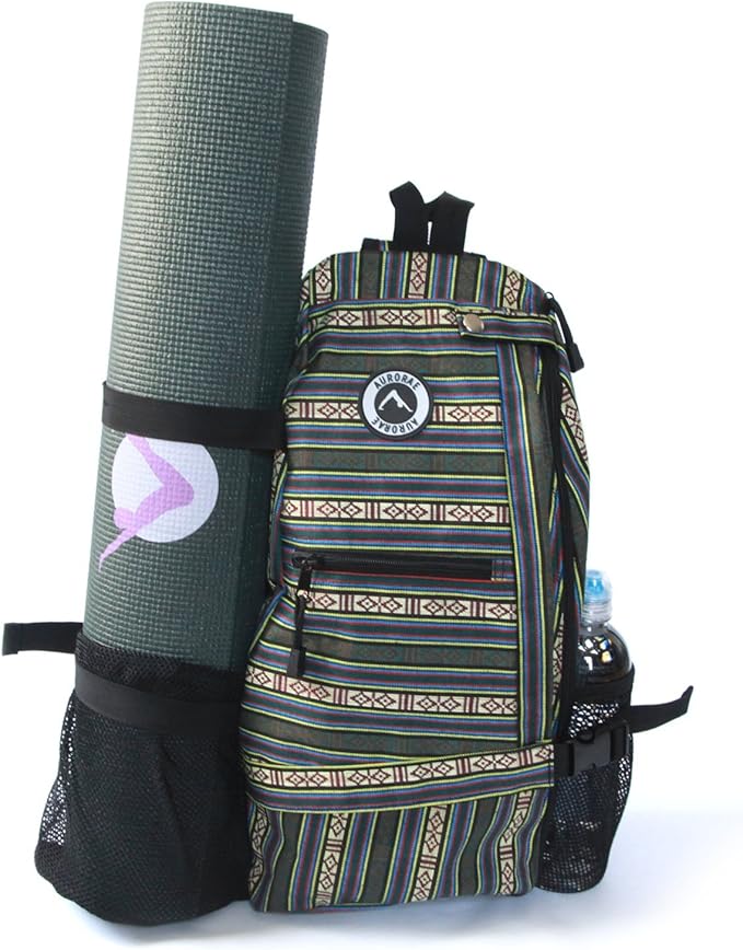 AURORAE Yoga Mat/Gym Cross-body Travel Sling Back Pack. Mat sold separately.