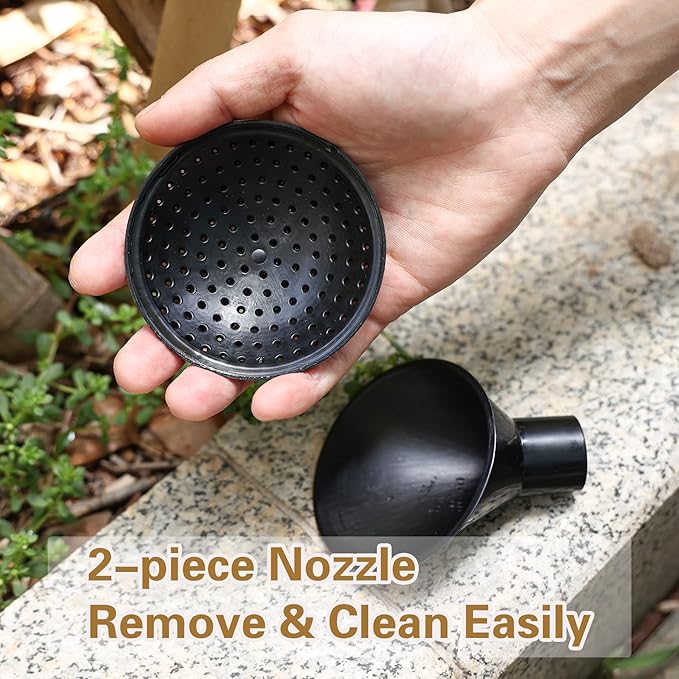 1.5 Gallon Watering Can for Outdoor Plants, Large Plastic Water Can with Long Spout, Lid and Detachable Sprinkler Head, Lightweight Watering Pot for Indoor Houseplants and Garden Flower - 6L