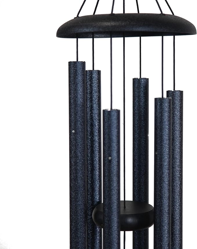 Corinthian Bells by Wind River - 27 inch Midnight Blue Wind Chime for Patio, Backyard, Garden, and Outdoor Decor (Aluminum Chime) Made in The USA