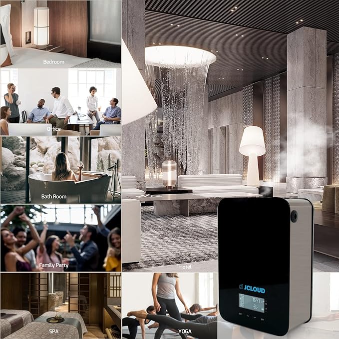 JCLOUD Upgrade Smart Scent Air Machine for Home, Cold Air Technology Waterless Essential Oil Diffuser | Cover Up to 2000 Sq. Ft | Aromatherapy Diffuser for Large Room, Office