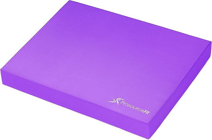 ProsourceFit Exercise Balance Pad – Large Cushioned Non-Slip Foam Mat & Knee Pad for Fitness, Stability Training, Physical Therapy, Yoga 15"x19"
