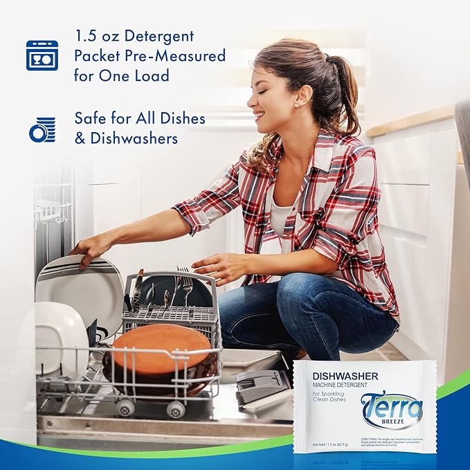 Travel Laundry Detergent & Dish Soap | Terra Breeze 1-Shoppe Amenities Kit | Dish Soap, Laundry Soap | 180 Pieces