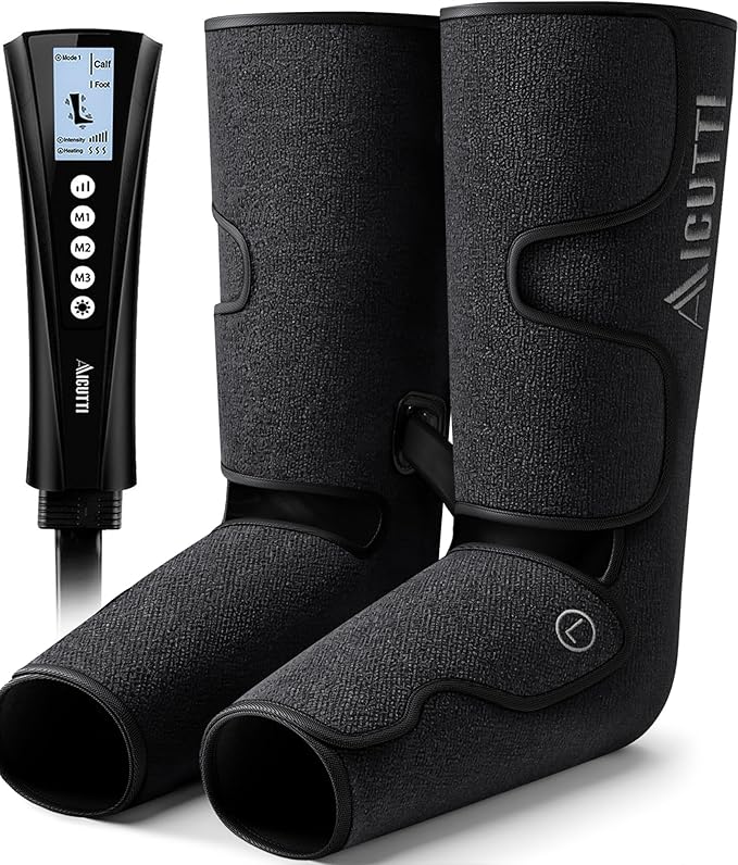 Professional Air Compression Leg and Foot Massager with Heat - Christmas & Birthday Gifts for Men & Women, Improved Circulation & Pain Relief, Ideal for Parents on Mother's Day & Father's Day