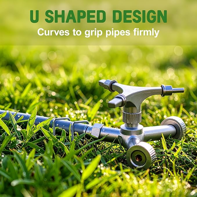 6 Inch Garden Stakes, 25 Pack Landscape Staples Anti-Rust 11 Gauge Galvanized Ground Stakes Pins for Yard Fabric, Lawns, Weed Barriers, Landscape Fabrics, Irrigation Hose