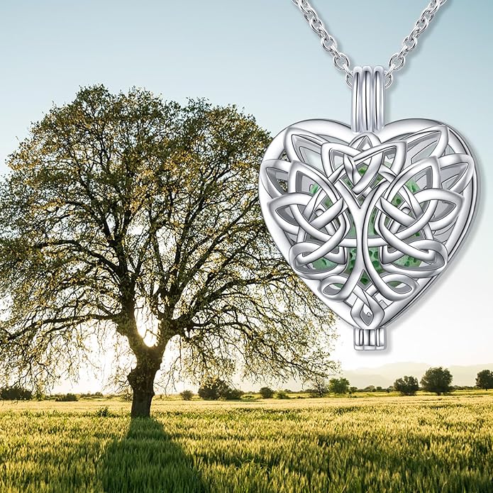 DAOCHONG S925 Sterling Silver Aromatherapy Essential Oil Diffuser Necklace Love Heart Locket Perfume Pendant Necklace Jewelry 18+2" Adjustable Chain