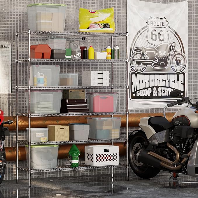 18" Deep x 54" Wide x 74" Height Wire Shelving Kit | 6-Tier | NSF Commercial Storage Rack Unit