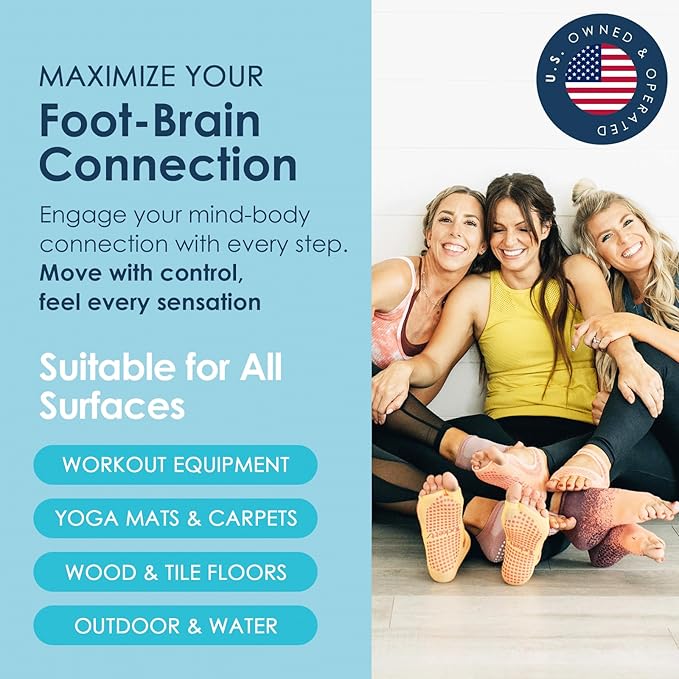 Tucketts Anklet Toeless Pilates Socks with Grips for Women, Non-Slip Ankle Toeless Yoga Socks with Grips for Barre, Size 5-13
