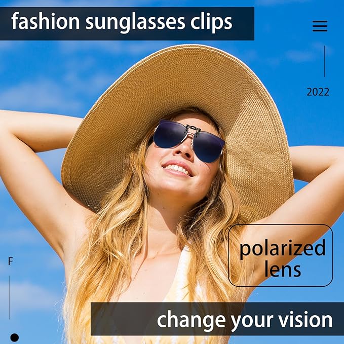 Night Driving Glasses and sunglasses Clip-On, Polarized Glare Reduce, High Definition Vision