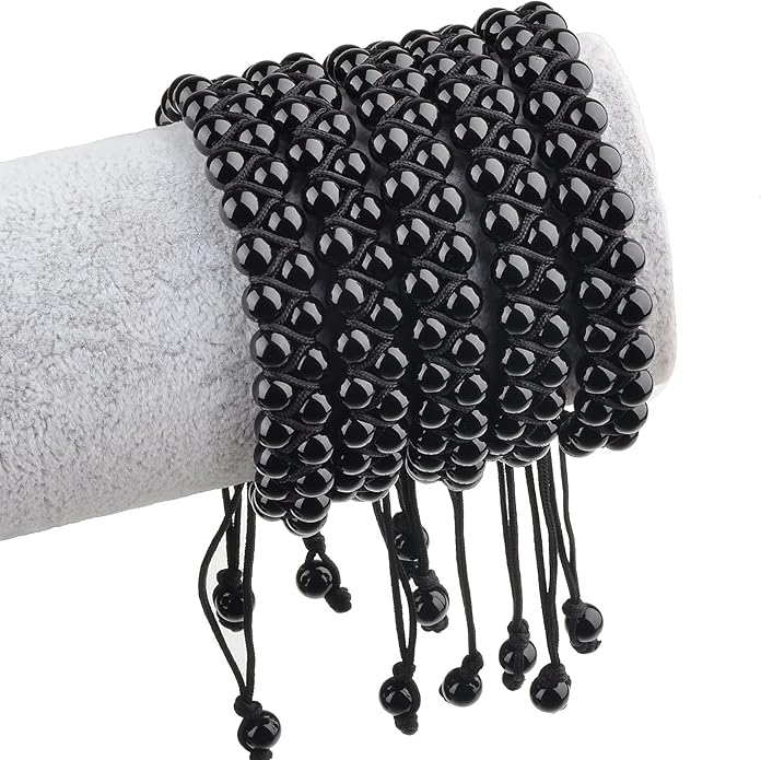 MASSIVE BEADS Double Layer Natural Chakra Healing Power Crystals Macrame Bracelet Yoga Stone Beads Gemstone Meditation Relax Anxiety Bangle for Unisex Women Men