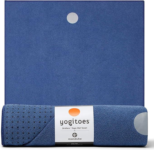 Manduka Yogitoes Hot Yoga Mat Towel - 71" | Moisture Activated Grip | Patented Silicone Nubs | Highly Absorbent, Durable & Easy Care | Made from Recycled Materials | 71 x 24 Inches