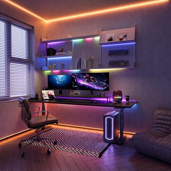 PAUTIX RGB Smart IC COB LED Strip Lights,6.56ft/2m Addressable UL-Listed 24V Chasing Color Flexible Tape Light Multicolor,Work with Alexa/Google Assistant,for Cabinet,TV,Bedroom,Party DIY Decoration