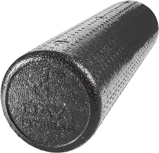 Day 1 Fitness High-Density Round Foam Rollers - 4 Size and 8 Color Options - Massage Rollers for Stretching, Deep Tissue and Myofascial Release