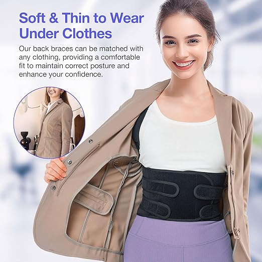 Posture Corrector for Women and Men, Upgraded Full Back Brace Support, Adjustable Shoulder Straightener for Improving Back Posture, Relief for Upper and Lower Back, Lumbar, Neck, Shoulder Pain