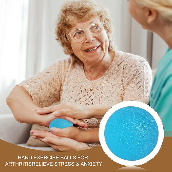 PATIKIL Hand Exercise Balls, Squeeze Balls Stress Balls for Adults Grip Strengthening Occupational Equipment