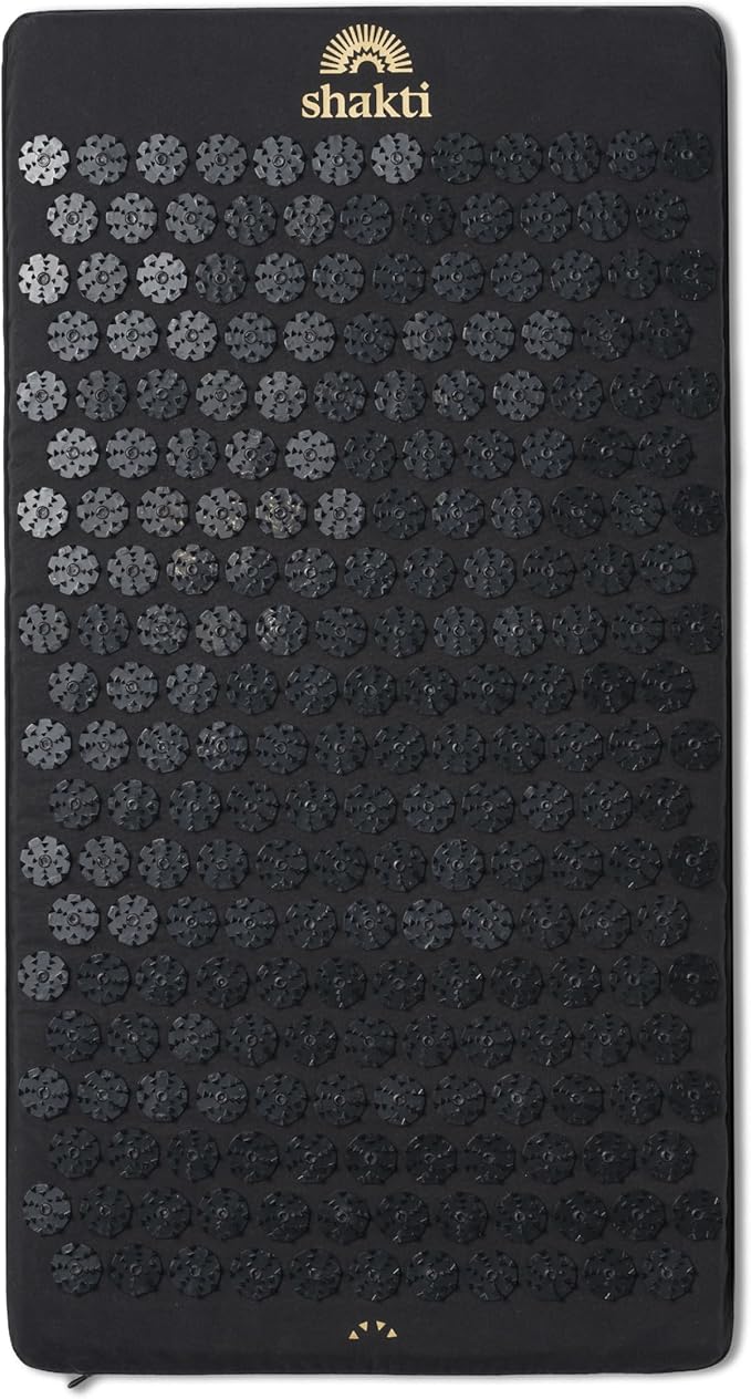 ShaktiMat Premium Acupressure Mat, Level 2 Intensity in Shakti Black, Massage Muscles, Aid Sleep & Unlock Inner Tension | Similar to Acupuncture, No Needles Required