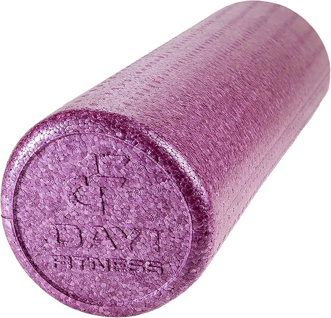 Day 1 Fitness High-Density Round Foam Rollers - 4 Size and 8 Color Options - Massage Rollers for Stretching, Deep Tissue and Myofascial Release