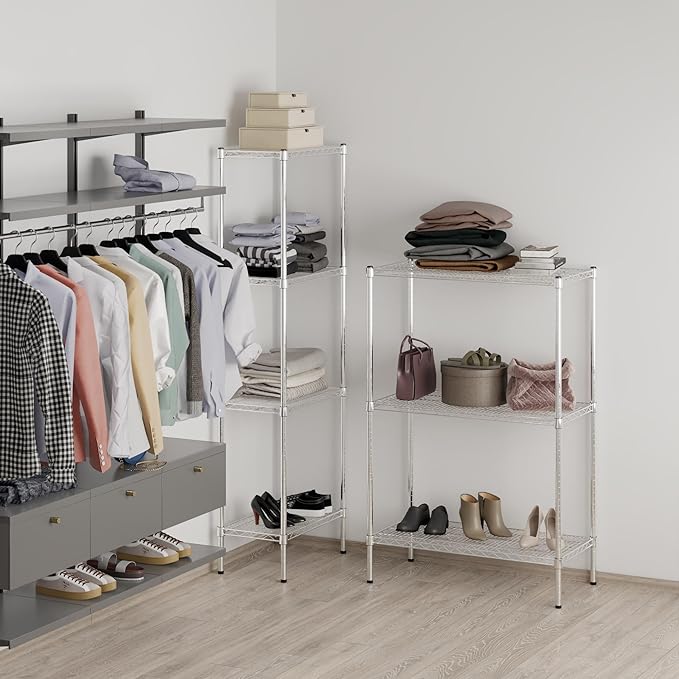 18" Deep x 36" Wide x 54" Height Wire Shelving Kit | 3-Tier | NSF Commercial Storage Rack Unit