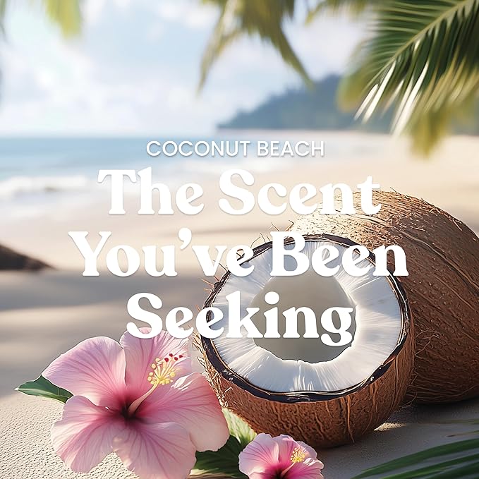 Yankee Candle Coconut Beach Scented Candle, 22oz Large Jar with up to 150 Hour Burn Time, Giftable, Birthdays