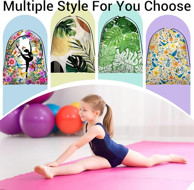 Modern Art Leaves Grip Bag for Gymnasts Adjustable Gymnastics Athlete Bag Men Women Gym Grip