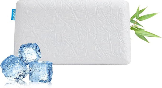 Cooling Memory Foam Pillows for Sleeping, Cooling Gel Pillow for Hot Sleepers, Bed Pillow for Side, Back and Stomach Sleepers, Luxury Firm Gel Pillow for Neck Pain Relief