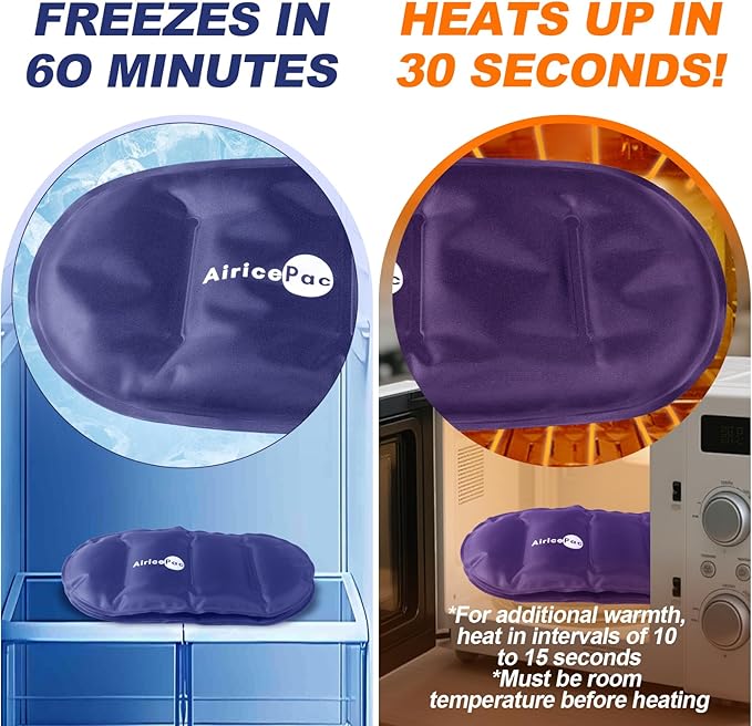 Ice Packs for Injuries Reusable (3-Piece Set) Hot Cold Gel Wraps for Joint Pain, Muscle Soreness, Adjustable & Flexible for Back, Knees, Shoulders, Arms and Legs