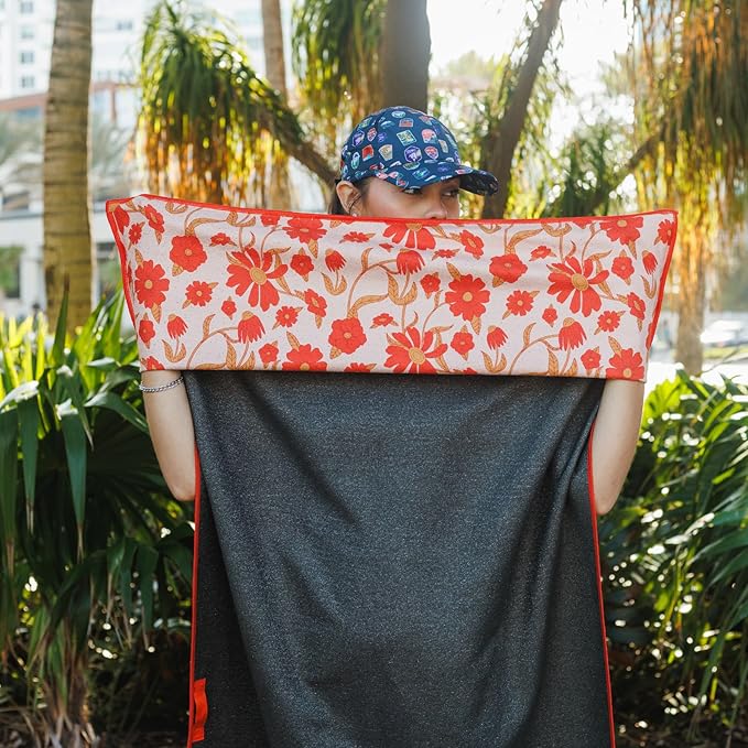 Sprints Athletic Running Towel, Full-Sized, Car Seat Cover - Performance Microfiber (Peaches & Pleasures The Small Kind)